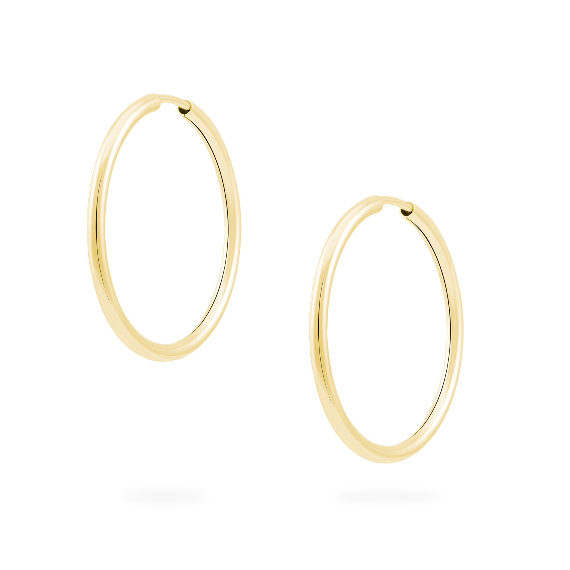 54 mm Yellow Gold Hoop Earrings